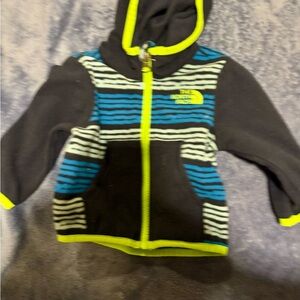 The North Face Kids Hoodie - Black, Blue, and Neon Yellow